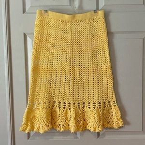 One of a kind crochet fit and flare skirt. Size: S/M